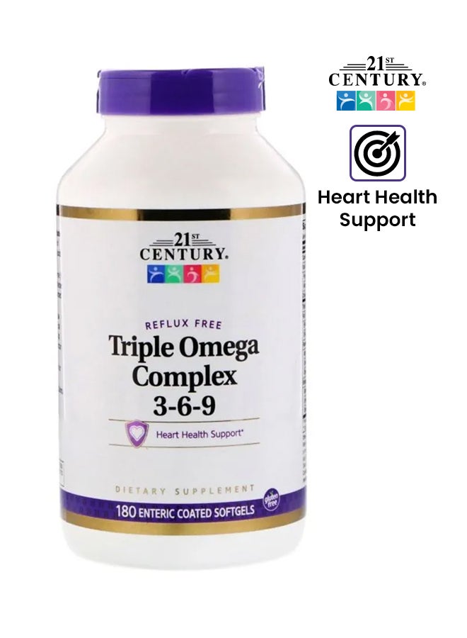 تركيبة أوميغا الثلاثية  3-6-9، 180 كبسولة هلامية بتغليف معوي